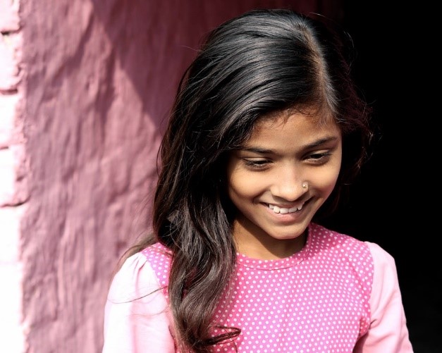Girl smiling